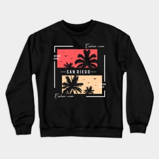 San Diego - Coastal Charm Art Crewneck Sweatshirt